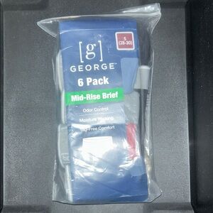 George Blue Mid-Rise Briefs 6 Pack